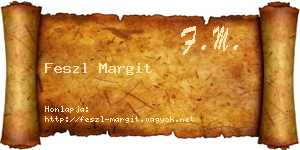 Feszl Margit névjegykártya